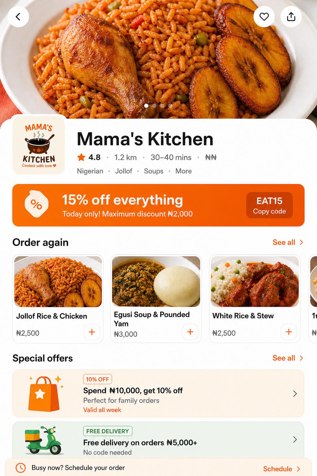Order and pay with ease
