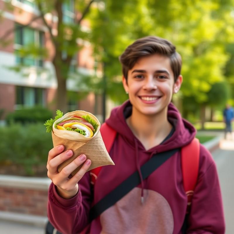 Student enjoying Campus wrap